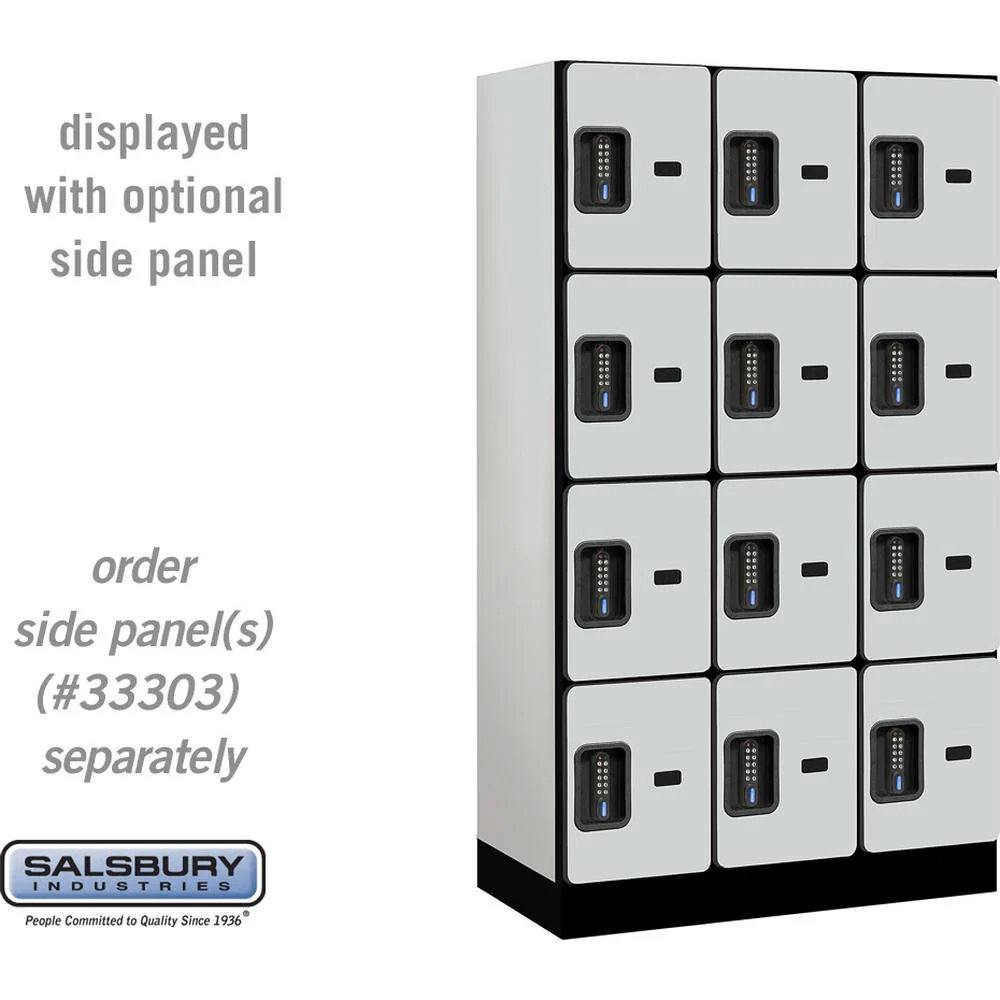 12" Wide Four Tier Designer Wood Locker - 3 Wide - 5 Feet High - 18" Deep by Salsbury - Image 23