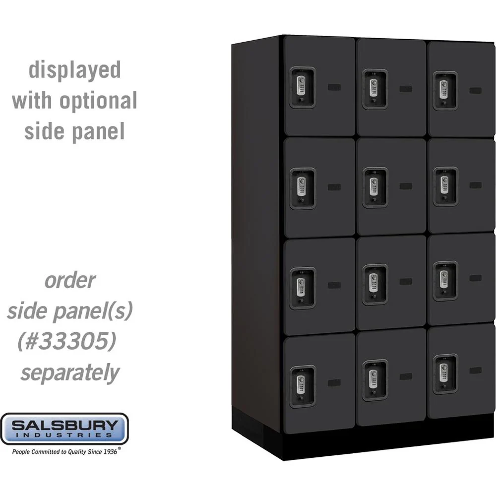 12" Wide Four Tier Designer Wood Locker - 3 Wide - 5 Feet High - 21" Deep by Salsbury - Image 11
