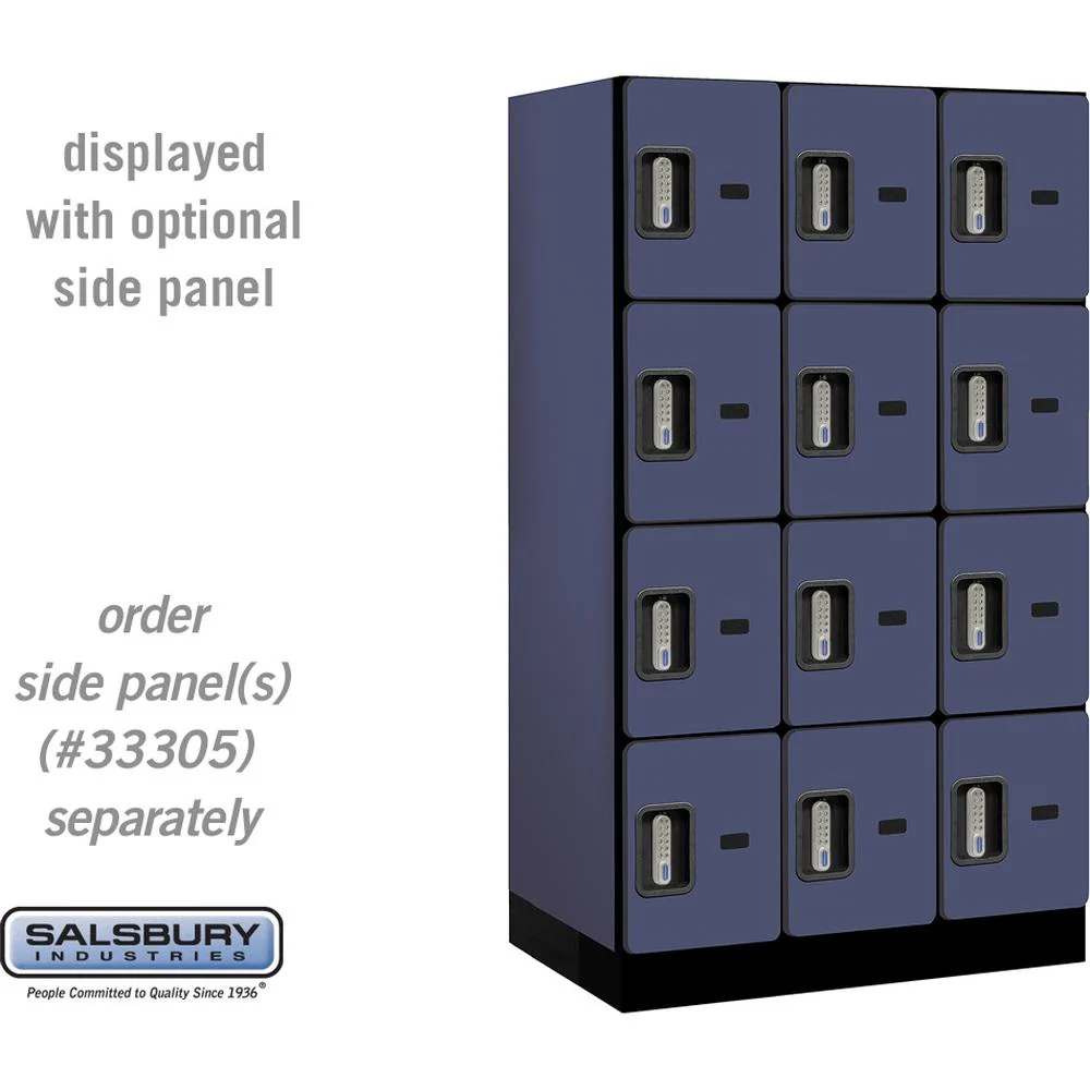 12" Wide Four Tier Designer Wood Locker - 3 Wide - 5 Feet High - 21" Deep by Salsbury - Image 15