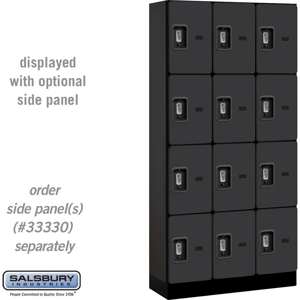 12" Wide Four Tier Designer Wood Locker - 3 Wide - 6 Feet High - 15" Deep by Salsbury - Image 11