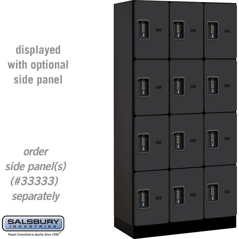 12" Wide Four Tier Designer Wood Locker - 3 Wide - 6 Feet High - 18" Deep by Salsbury - Image 8