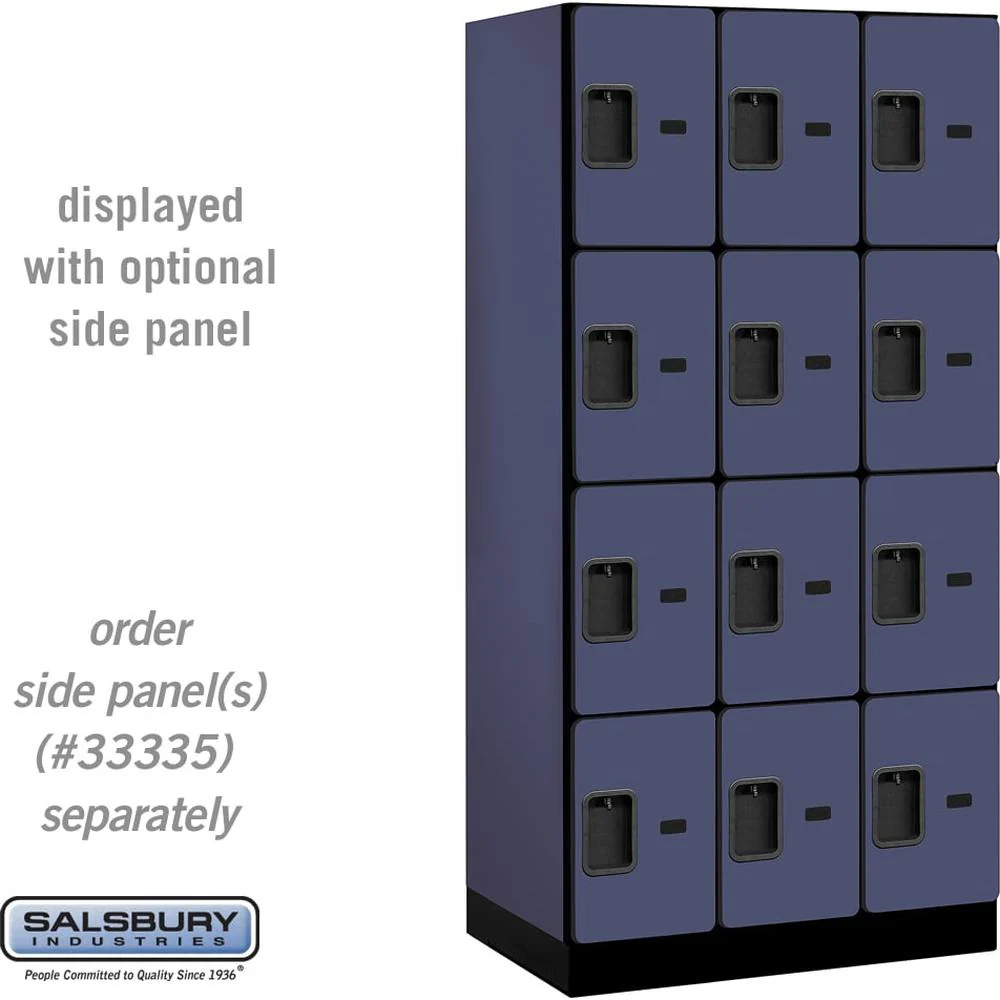 12" Wide Four Tier Designer Wood Locker - 3 Wide - 6 Feet High - 21" Deep by Salsbury - Image 12