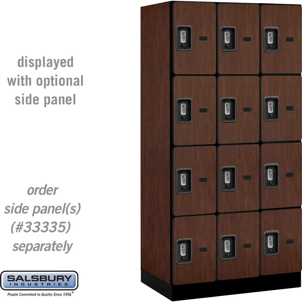 12" Wide Four Tier Designer Wood Locker - 3 Wide - 6 Feet High - 21" Deep by Salsbury - Image 31