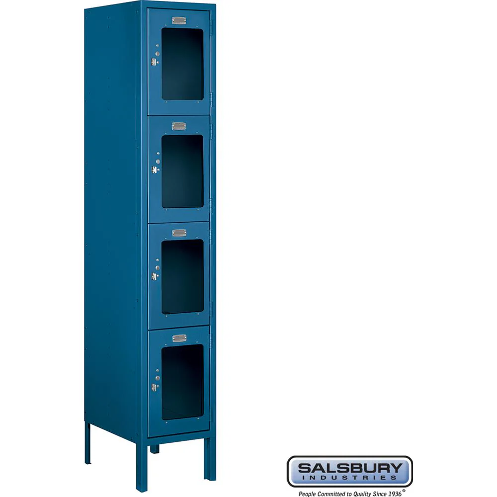 12" Wide Four Tier See-Through Metal Locker - 1 Wide - 5 Feet High - 15" Deep by Salsbury - Image 6