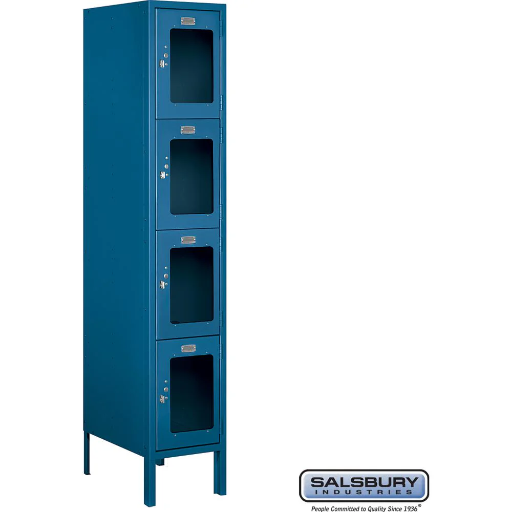 12" Wide Four Tier See-Through Metal Locker - 1 Wide - 5 Feet High - 18" Deep by Salsbury - Image 6