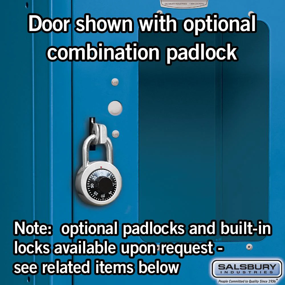 12" Wide Four Tier See-Through Metal Locker - 3 Wide - 6 Feet High - 15" Deep by Salsbury - Image 3