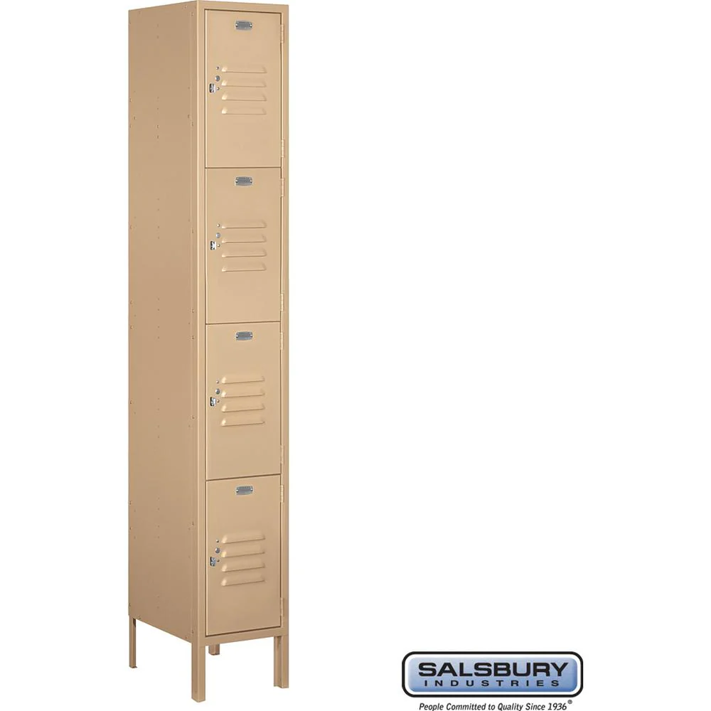 12" Wide Four Tier Standard Metal Locker - 1 Wide - 6 Feet High - 15" Deep by Salsbury - Image 10