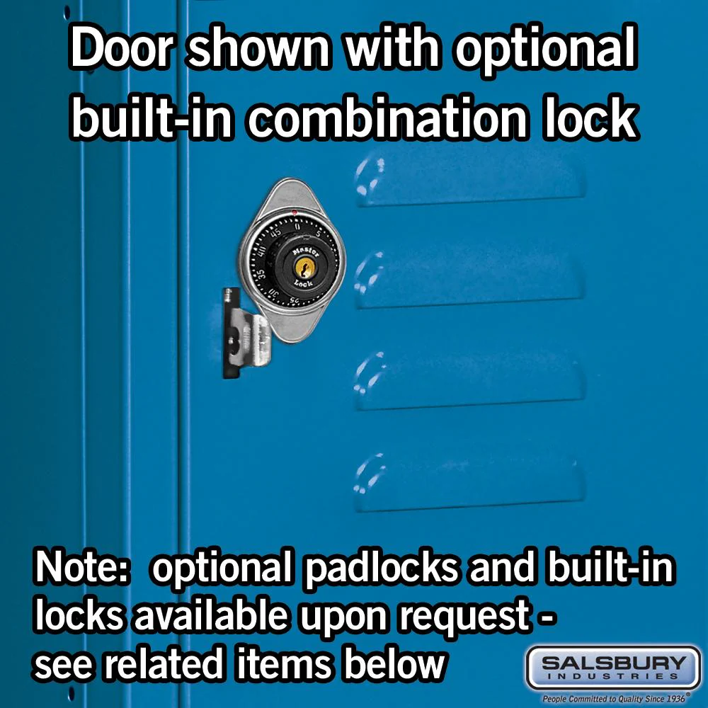 12" Wide Four Tier Standard Metal Locker - 3 Wide - 5 Feet High - 18" Deep by Salsbury - Image 4
