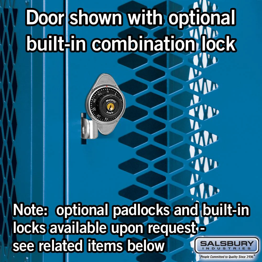 12" Wide Four Tier Vented Metal Locker - 1 Wide - 6 Feet High - 18" Deep by Salsbury - Image 4
