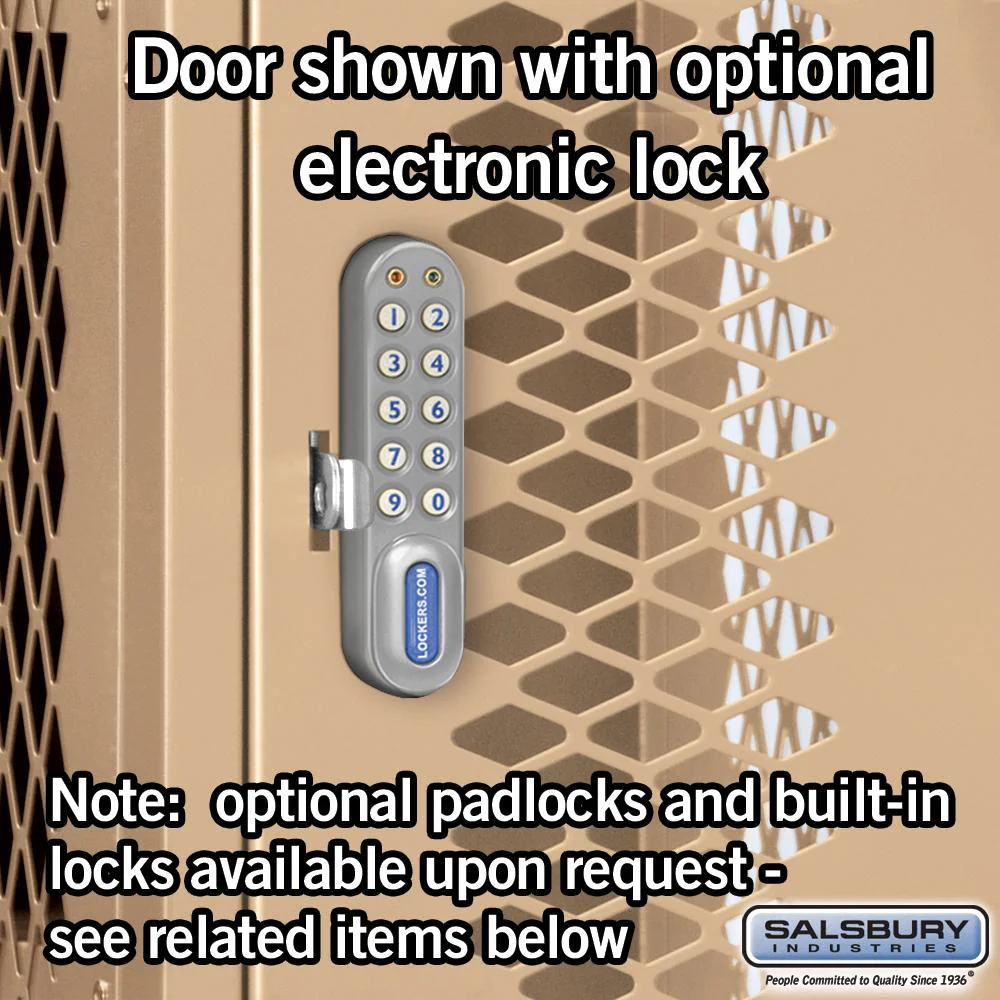12" Wide Four Tier Vented Metal Locker - 3 Wide - 5 Feet High - 15" Deep by Salsbury - Image 5