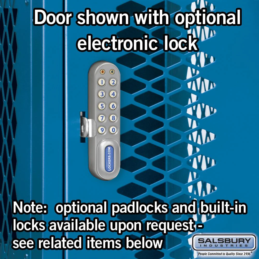 12" Wide Four Tier Vented Metal Locker - 3 Wide - 6 Feet High - 12" Deep by Salsbury - Image 5