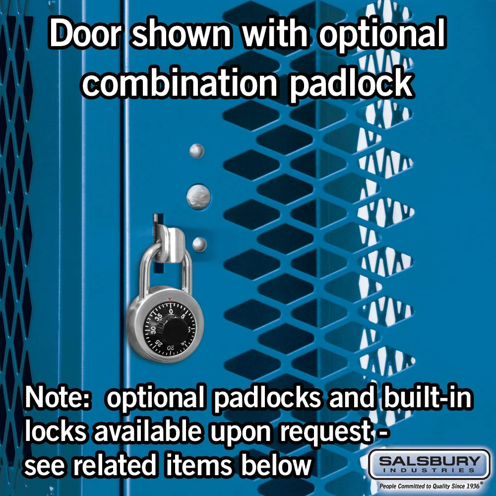 12" Wide Four Tier Vented Metal Locker - 3 Wide - 6 Feet High - 15" Deep by Salsbury - Image 3