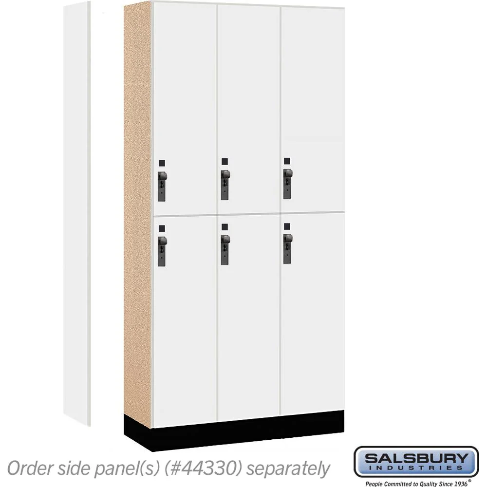 12" Wide Premier Wood Locker - Double Tier-3 Wide - 6 Feet High - 15" Deep by Salsbury - Image 2