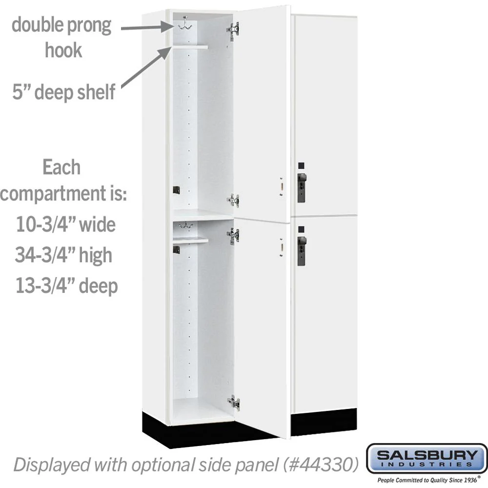 12" Wide Premier Wood Locker - Double Tier-3 Wide - 6 Feet High - 15" Deep by Salsbury - Image 3