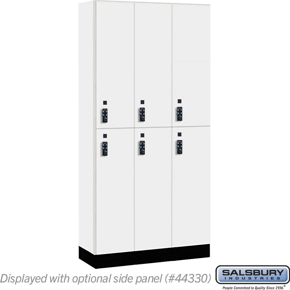 12" Wide Premier Wood Locker - Double Tier-3 Wide - 6 Feet High - 15" Deep by Salsbury - Image 9