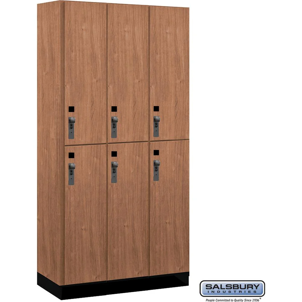 12" Wide Premier Wood Locker - Double Tier-3 Wide - 6 Feet High - 18" Deep by Salsbury - Image 19