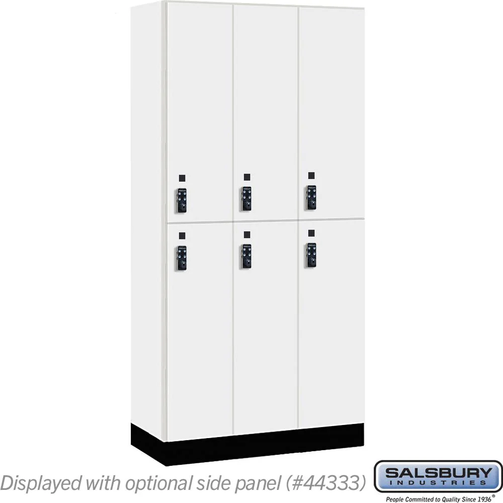 12" Wide Premier Wood Locker - Double Tier-3 Wide - 6 Feet High - 18" Deep by Salsbury - Image 9