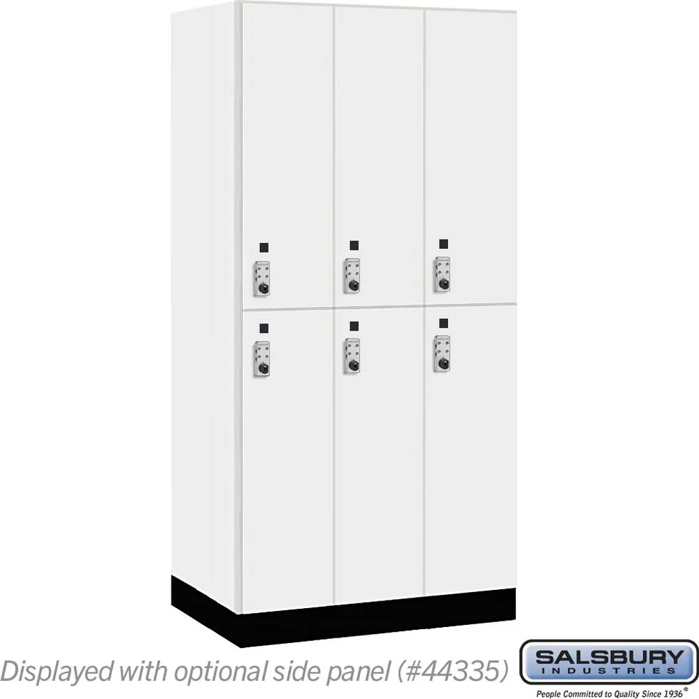 12" Wide Premier Wood Locker - Double Tier-3 Wide - 6 Feet High - 21" Deep by Salsbury - Image 12