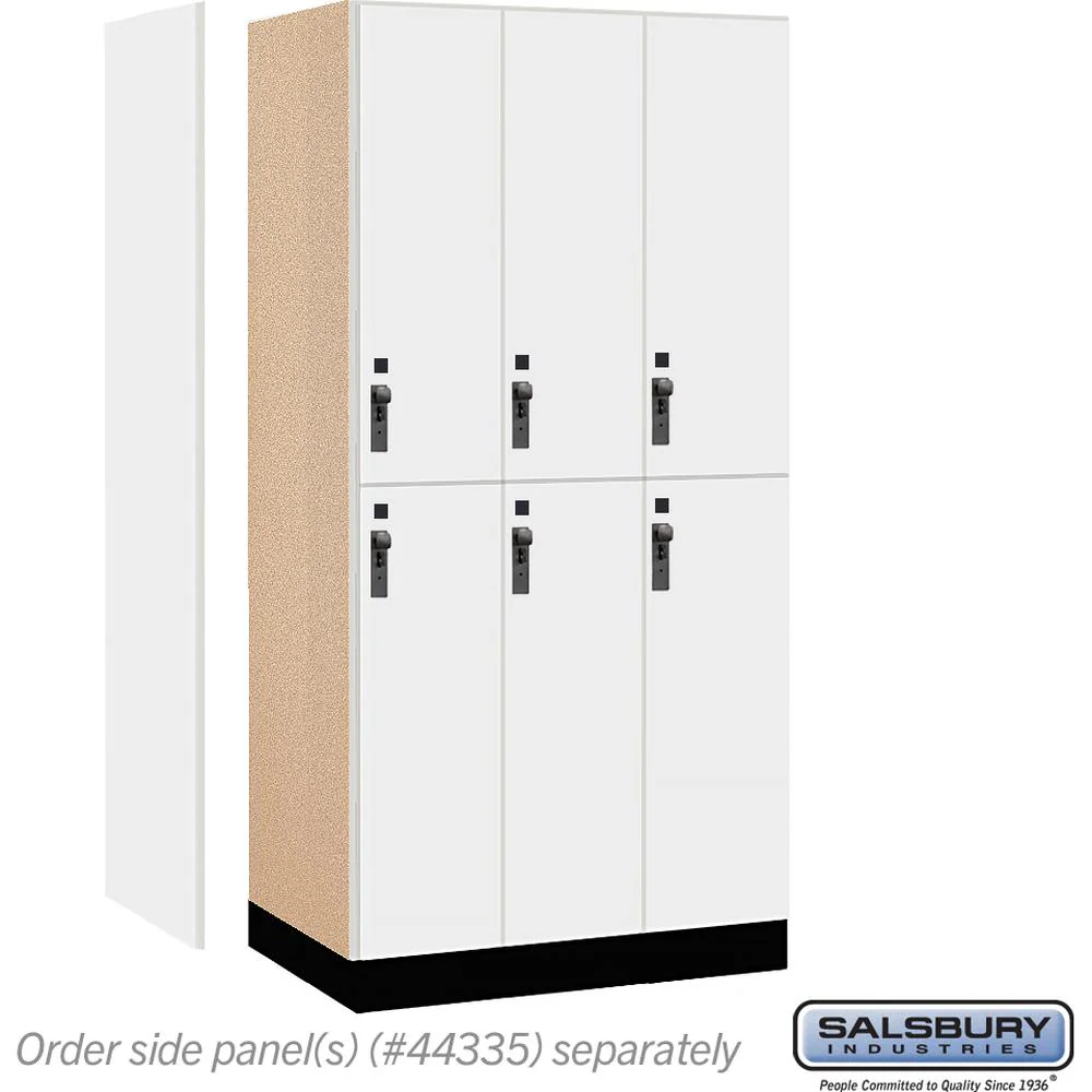 12" Wide Premier Wood Locker - Double Tier-3 Wide - 6 Feet High - 21" Deep by Salsbury - Image 2