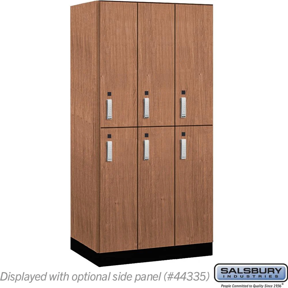 12" Wide Premier Wood Locker - Double Tier-3 Wide - 6 Feet High - 21" Deep by Salsbury - Image 23