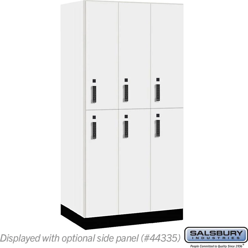 12" Wide Premier Wood Locker - Double Tier-3 Wide - 6 Feet High - 21" Deep by Salsbury - Image 8