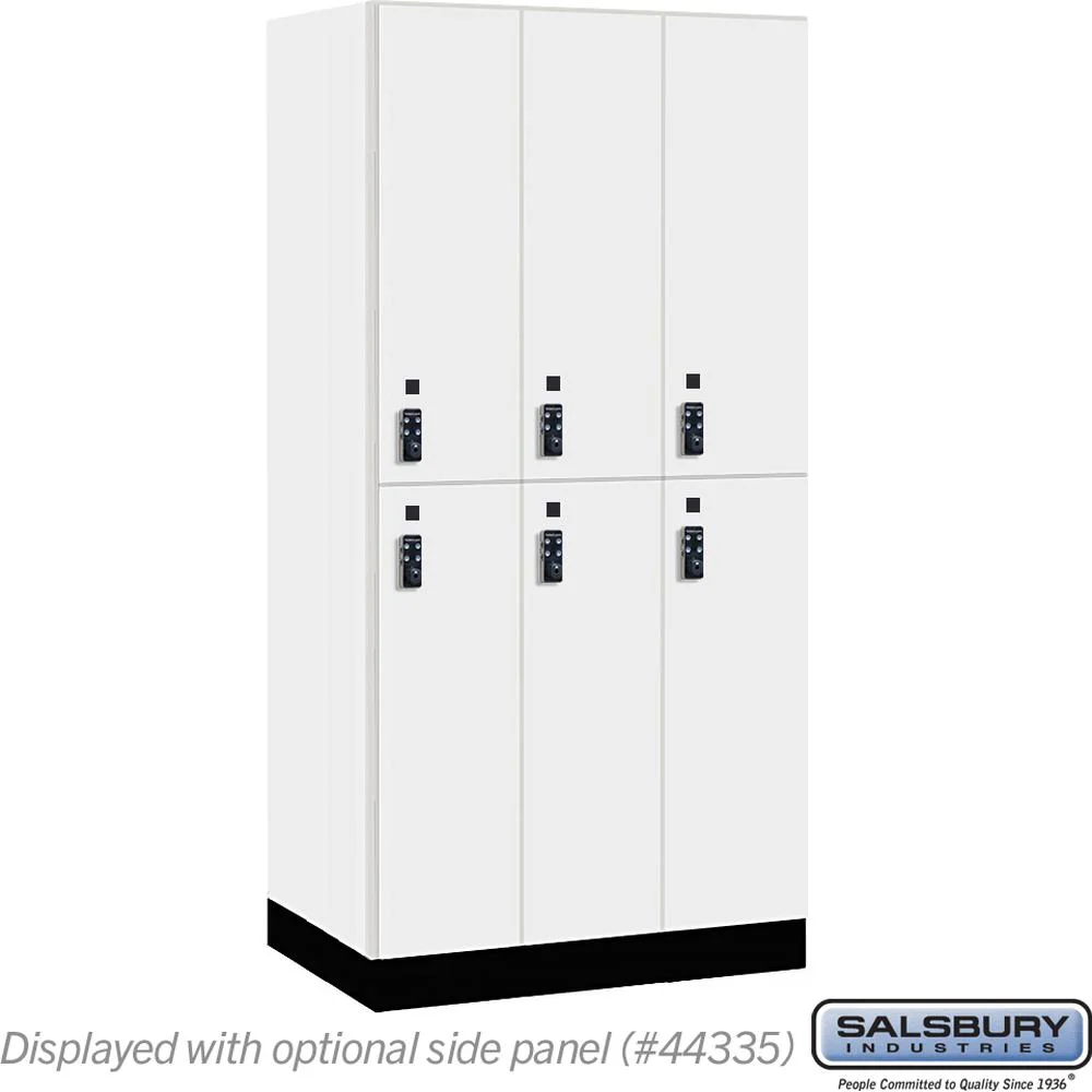 12" Wide Premier Wood Locker - Double Tier-3 Wide - 6 Feet High - 21" Deep by Salsbury - Image 9