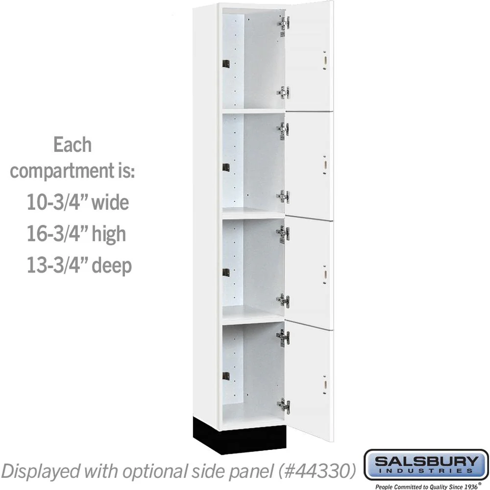 12" Wide Premier Wood Locker - Four Tier-1 Wide - 6 Feet High - 15" Deep by Salsbury - Image 3