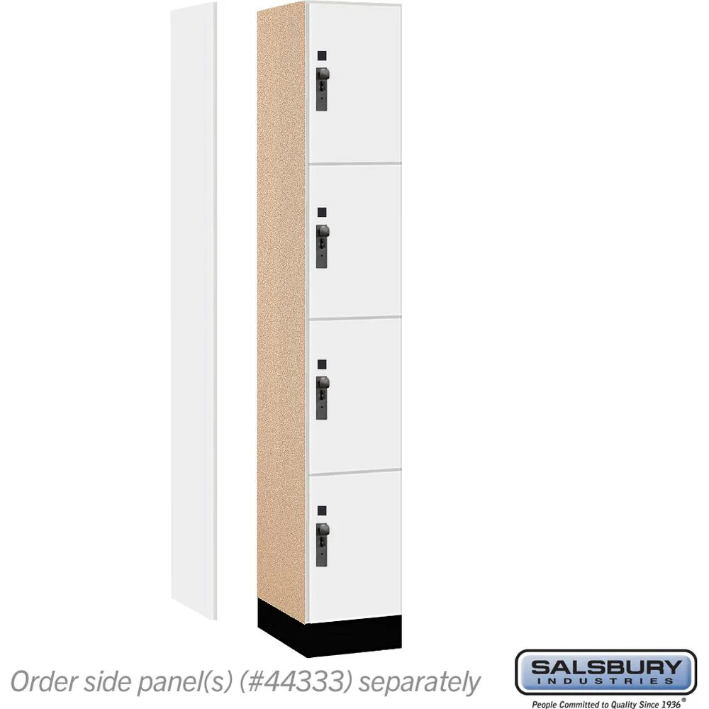12" Wide Premier Wood Locker - Four Tier-1 Wide - 6 Feet High - 18" Deep by Salsbury - Image 2