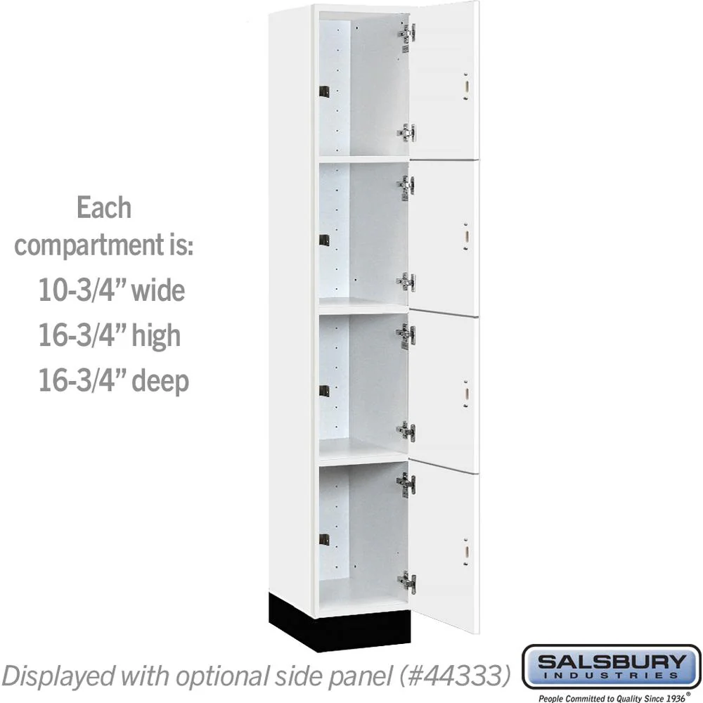12" Wide Premier Wood Locker - Four Tier-1 Wide - 6 Feet High - 18" Deep by Salsbury - Image 3