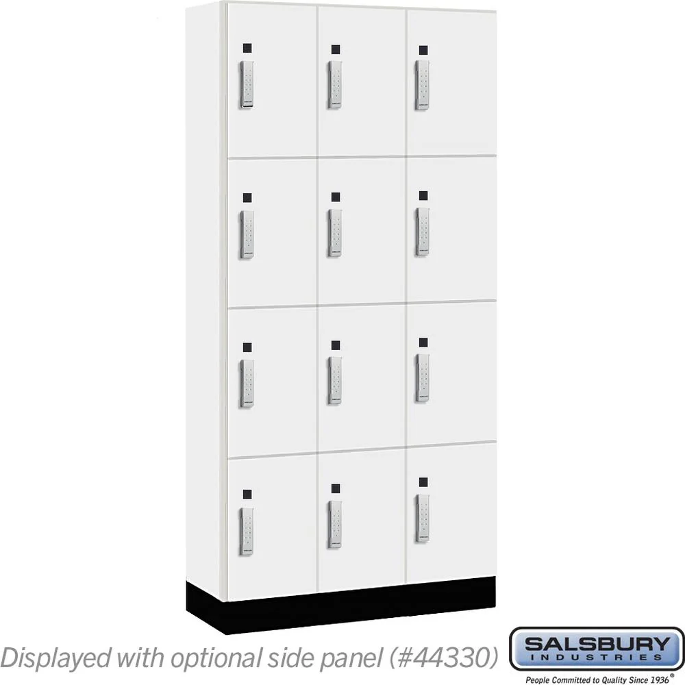 12" Wide Premier Wood Locker - Four Tier-3 Wide - 6 Feet High - 15" Deep by Salsbury - Image 11