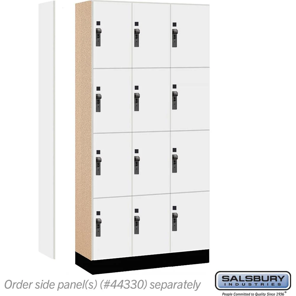 12" Wide Premier Wood Locker - Four Tier-3 Wide - 6 Feet High - 15" Deep by Salsbury - Image 2