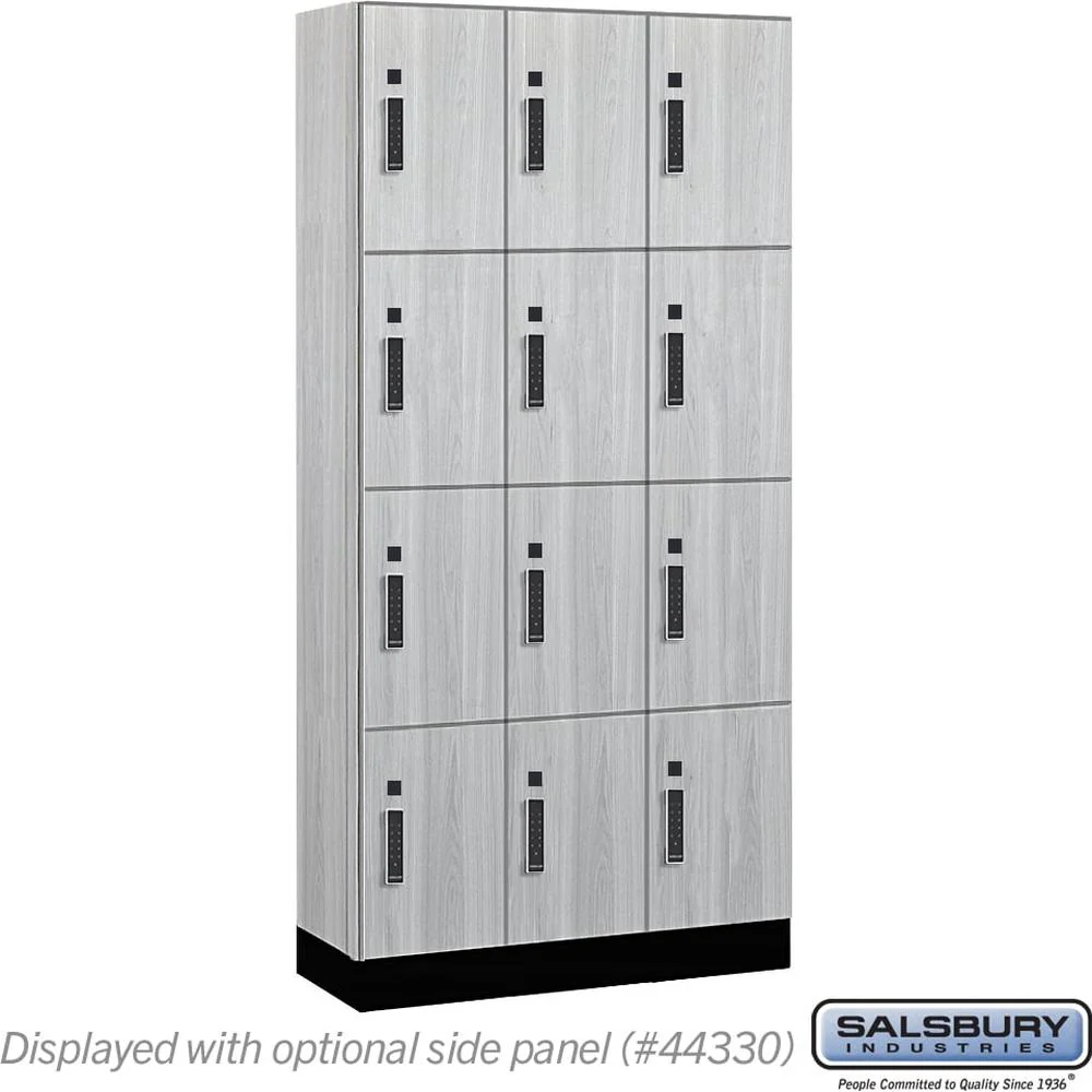 12" Wide Premier Wood Locker - Four Tier-3 Wide - 6 Feet High - 15" Deep by Salsbury - Image 26
