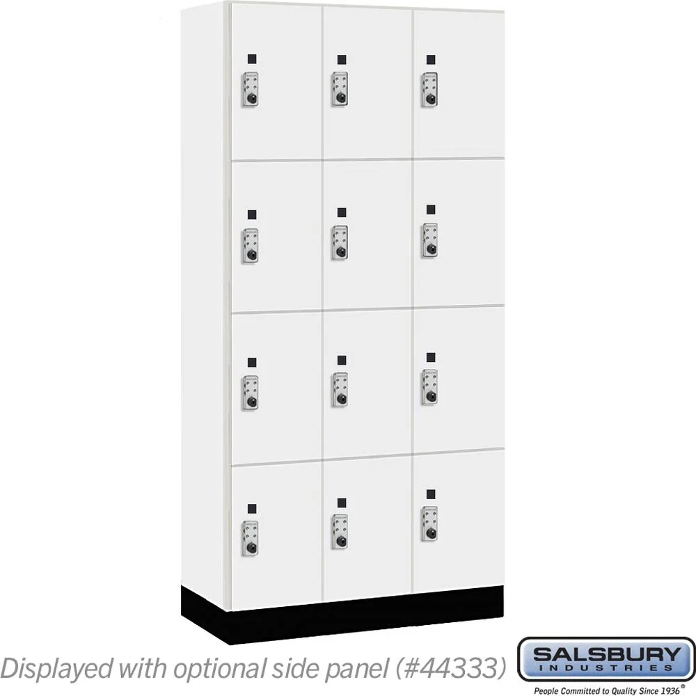 12" Wide Premier Wood Locker - Four Tier-3 Wide - 6 Feet High - 18" Deep by Salsbury - Image 12