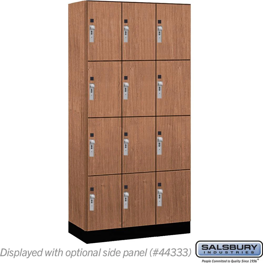 12" Wide Premier Wood Locker - Four Tier-3 Wide - 6 Feet High - 18" Deep by Salsbury - Image 22