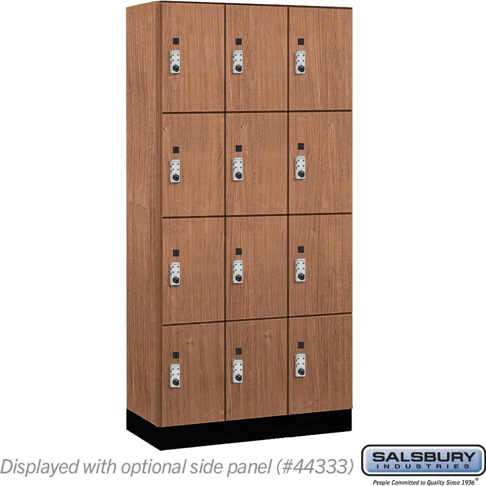 12" Wide Premier Wood Locker - Four Tier-3 Wide - 6 Feet High - 18" Deep by Salsbury - Image 24