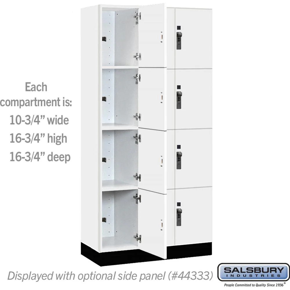 12" Wide Premier Wood Locker - Four Tier-3 Wide - 6 Feet High - 18" Deep by Salsbury - Image 3
