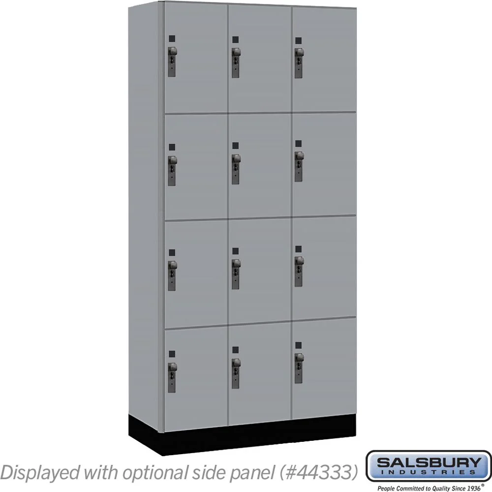 12" Wide Premier Wood Locker - Four Tier-3 Wide - 6 Feet High - 18" Deep by Salsbury - Image 37