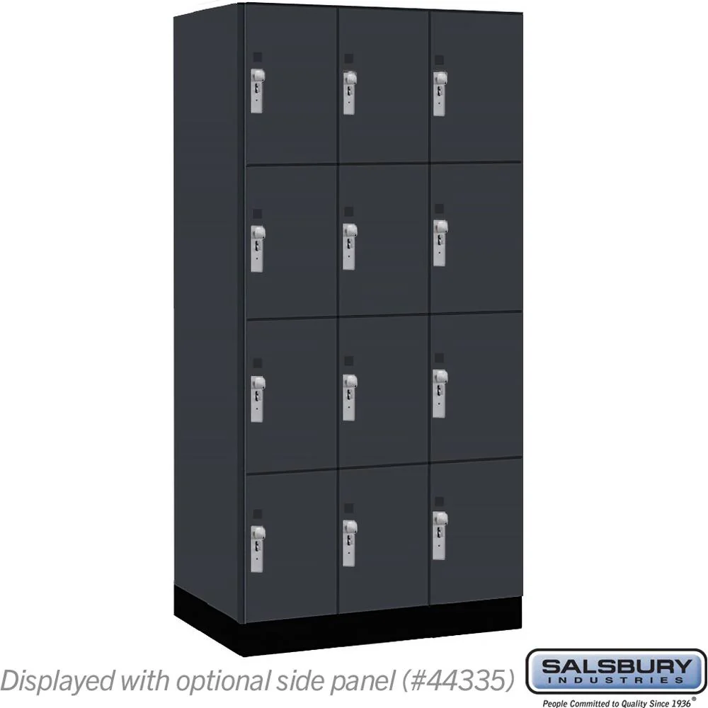 12" Wide Premier Wood Locker - Four Tier-3 Wide - 6 Feet High - 21" Deep by Salsbury - Image 16