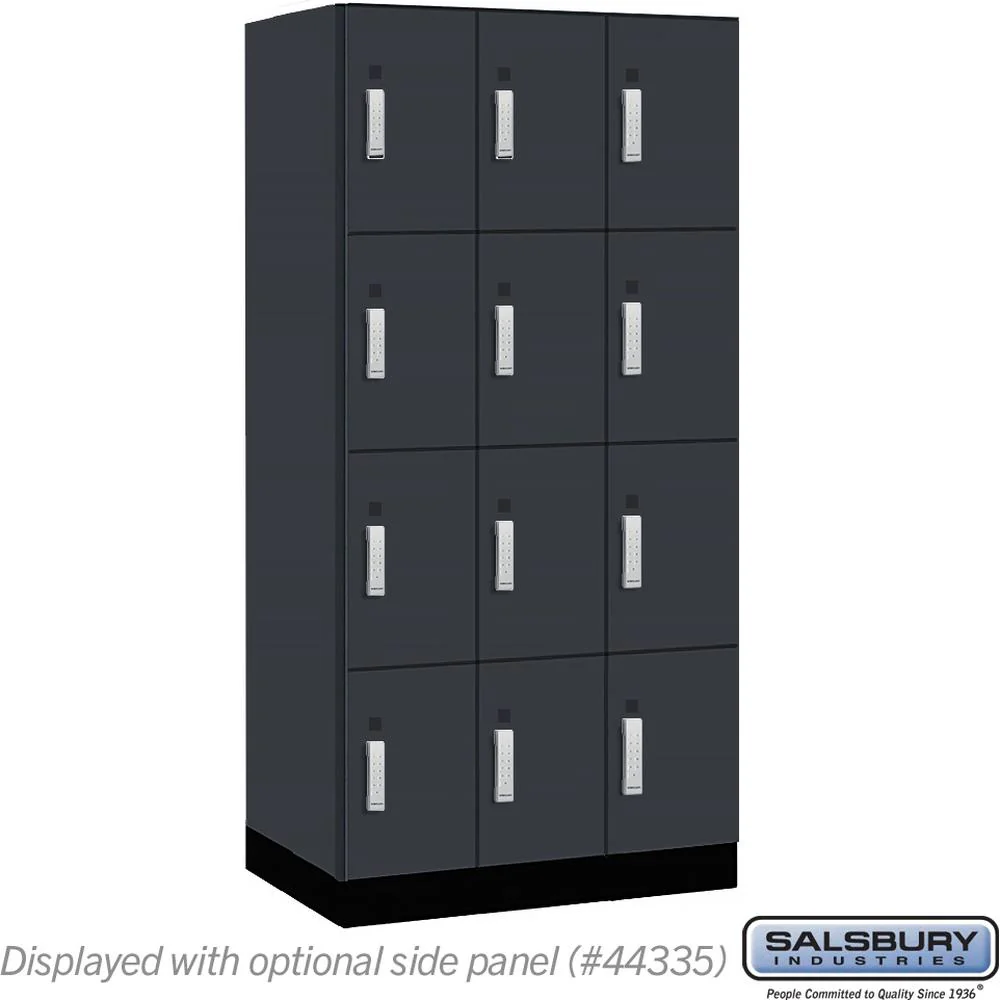 12" Wide Premier Wood Locker - Four Tier-3 Wide - 6 Feet High - 21" Deep by Salsbury - Image 17