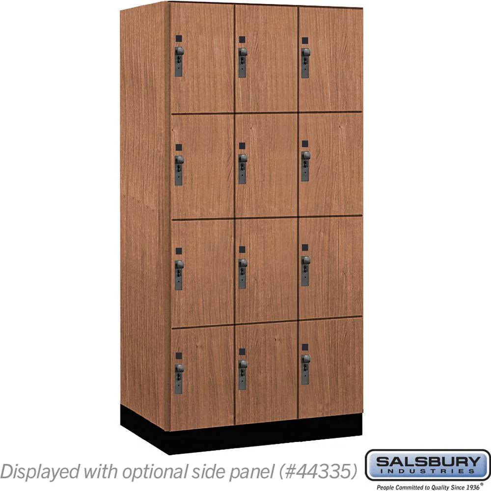 12" Wide Premier Wood Locker - Four Tier-3 Wide - 6 Feet High - 21" Deep by Salsbury - Image 19