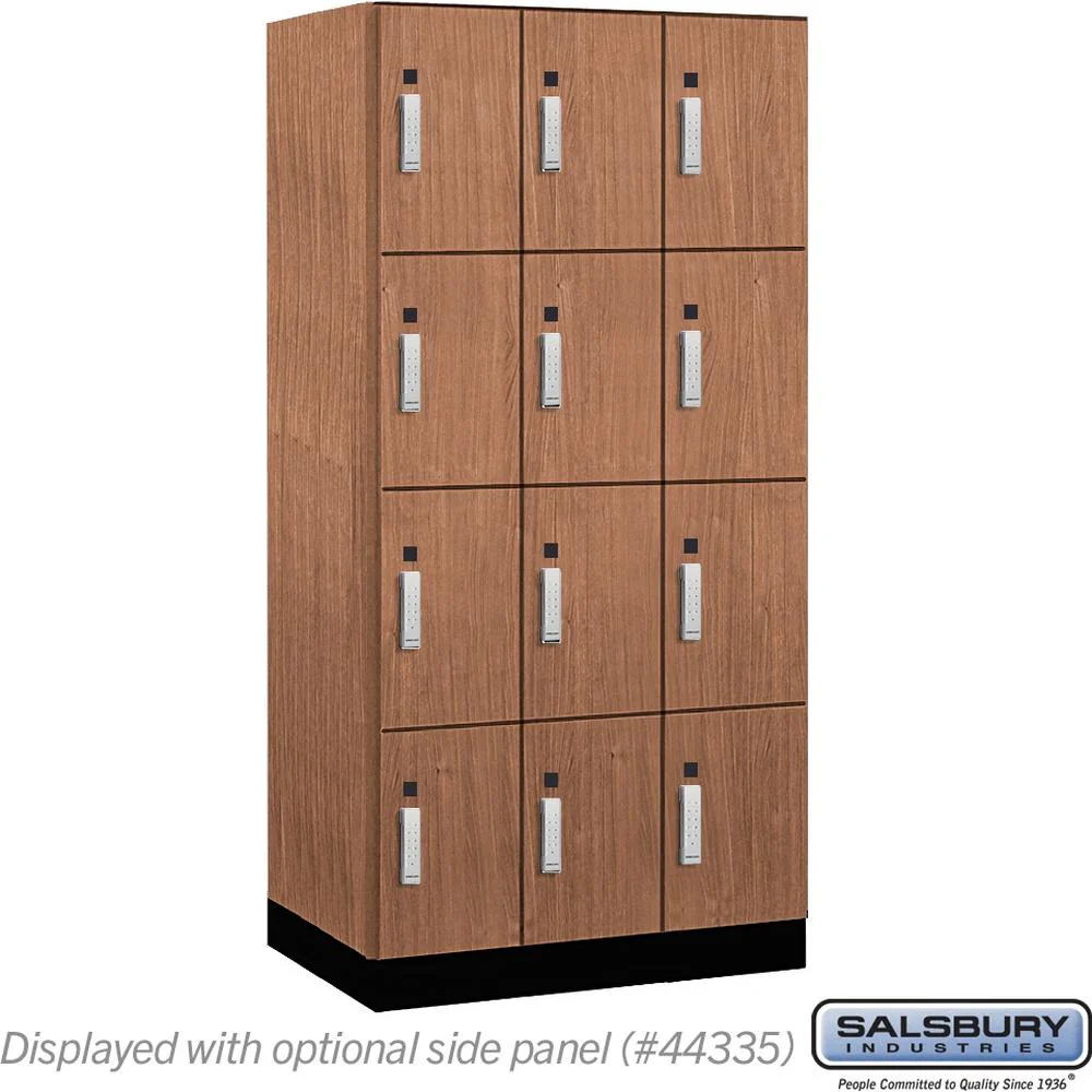 12" Wide Premier Wood Locker - Four Tier-3 Wide - 6 Feet High - 21" Deep by Salsbury - Image 23