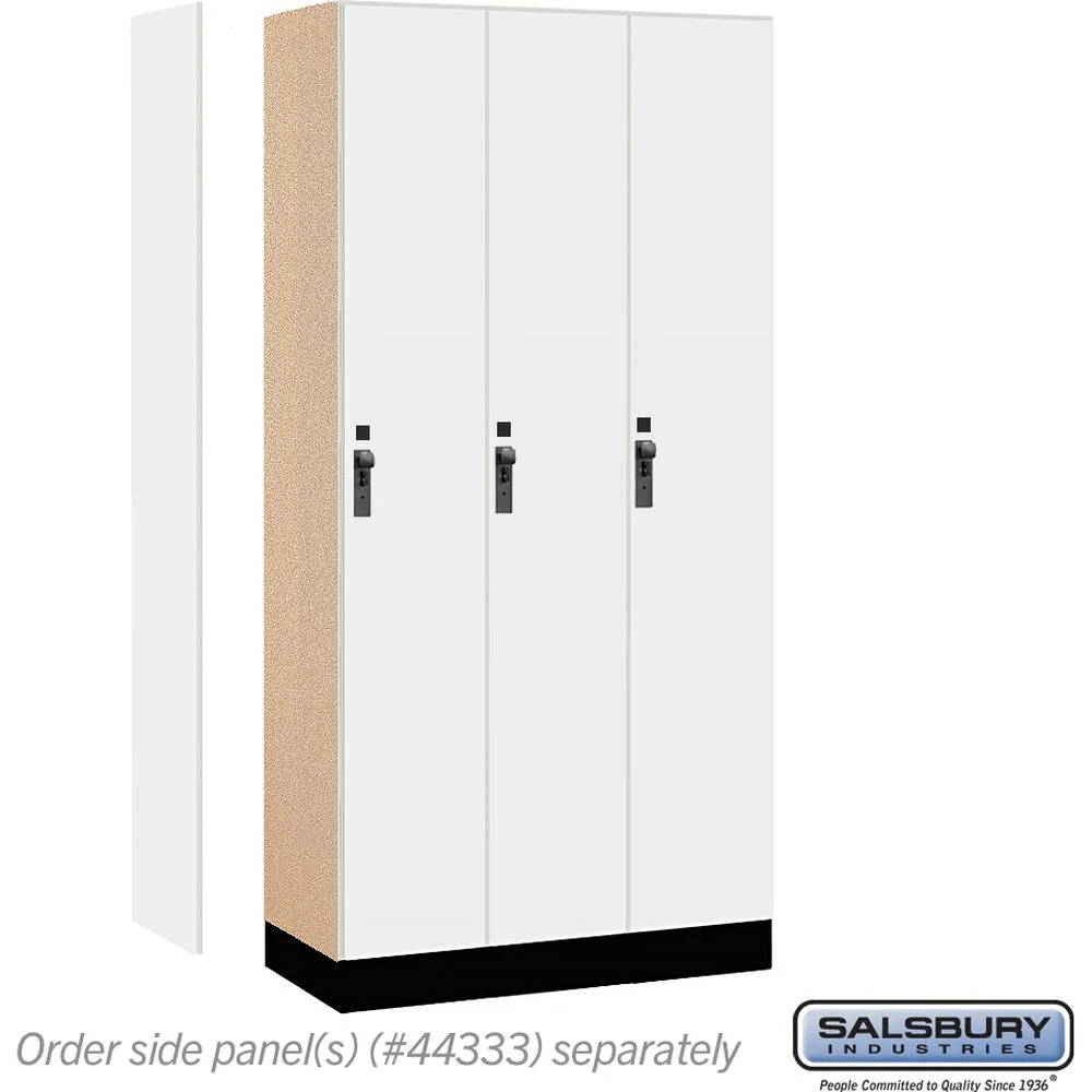 12" Wide Premier Wood Locker - Single Tier - 3 Wide - 6 Feet High - 18" Deep by Salsbury - Image 2