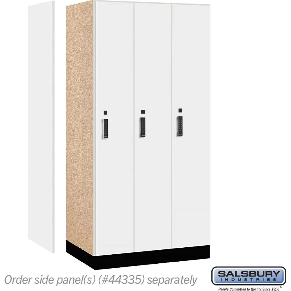 12" Wide Premier Wood Locker - Single Tier - 3 Wide - 6 Feet High - 21" Deep by Salsbury - Image 2
