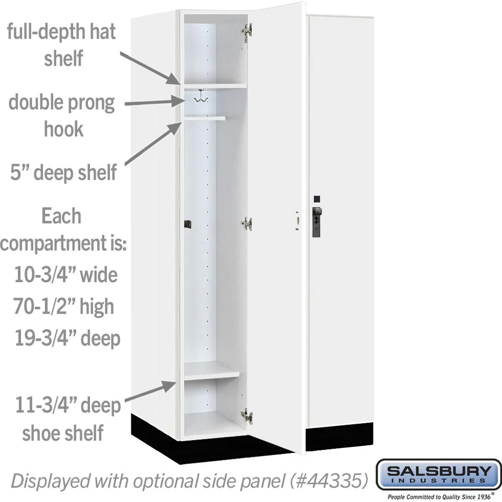12" Wide Premier Wood Locker - Single Tier - 3 Wide - 6 Feet High - 21" Deep by Salsbury - Image 3