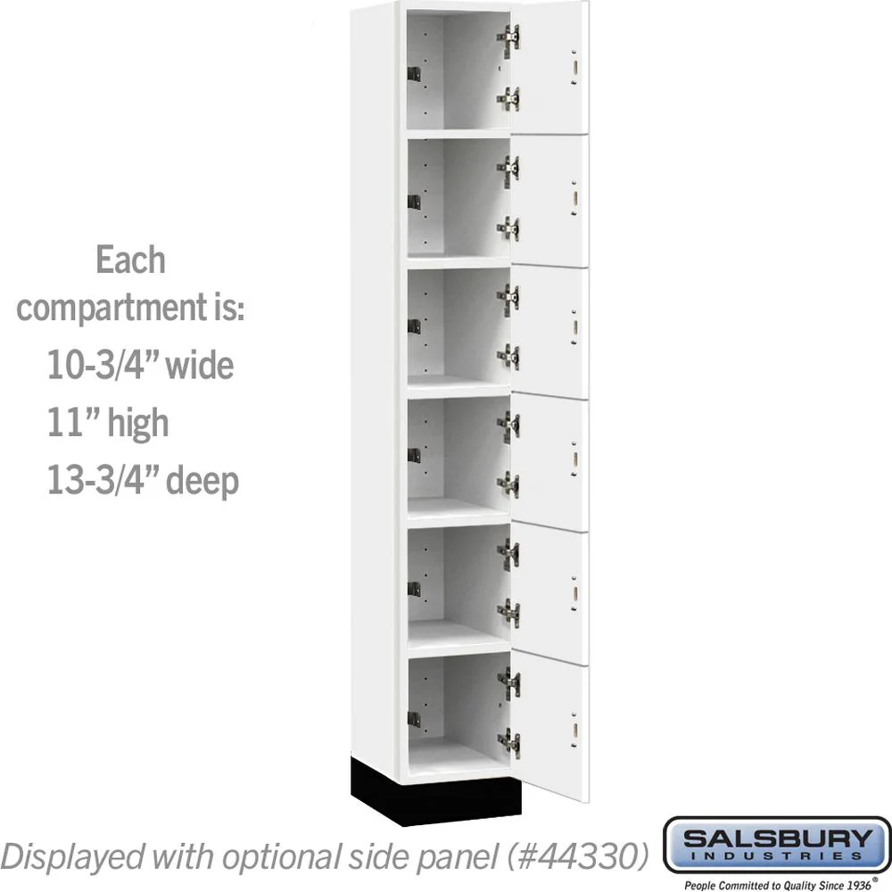 12" Wide Premier Wood Locker - Six Tier Box Style-1 Wide - 6 Feet High - 15" Deep by Salsbury - Image 3