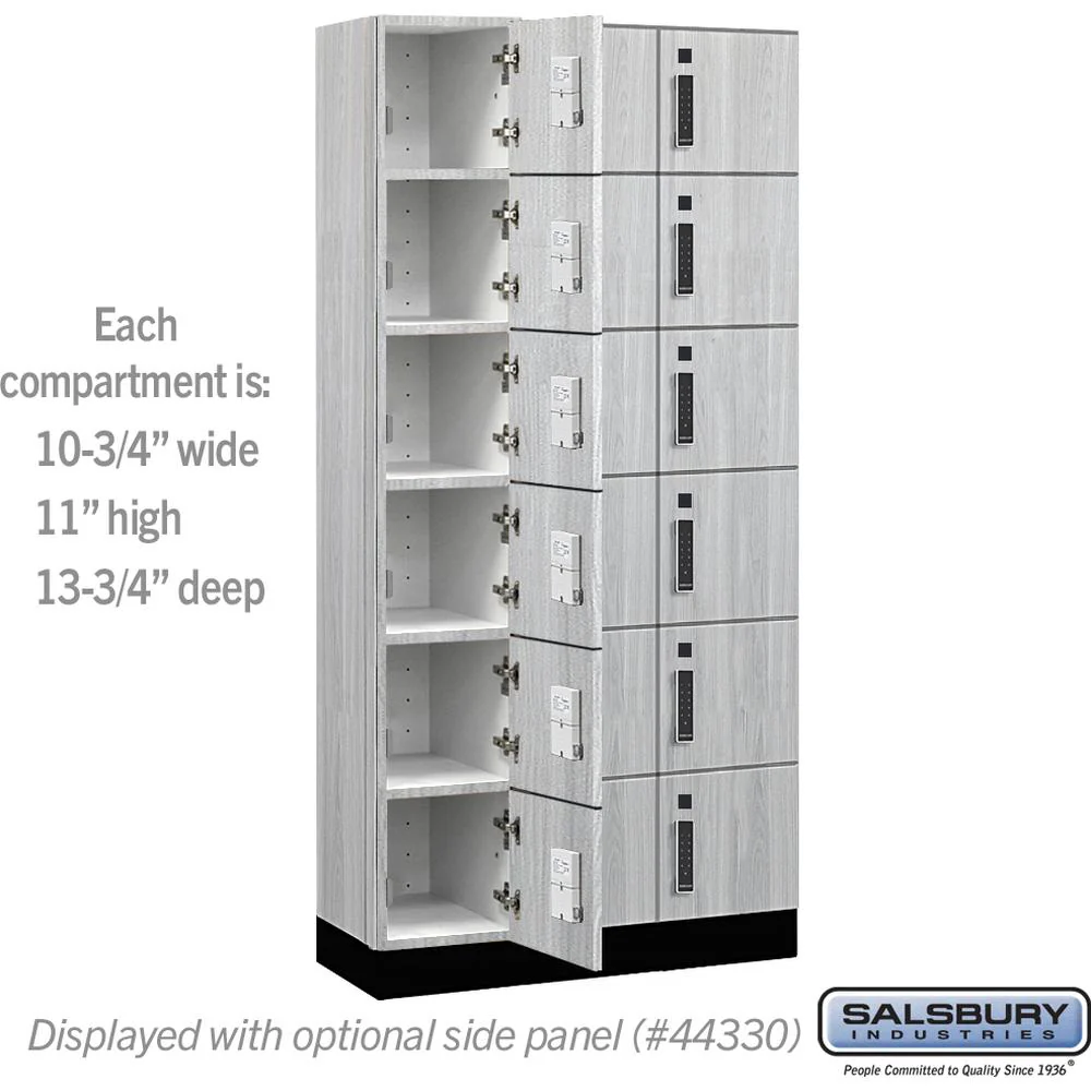 12" Wide Premier Wood Locker - Six Tier Box Style-3 Wide - 6 Feet High - 15" Deep by Salsbury - Image 3