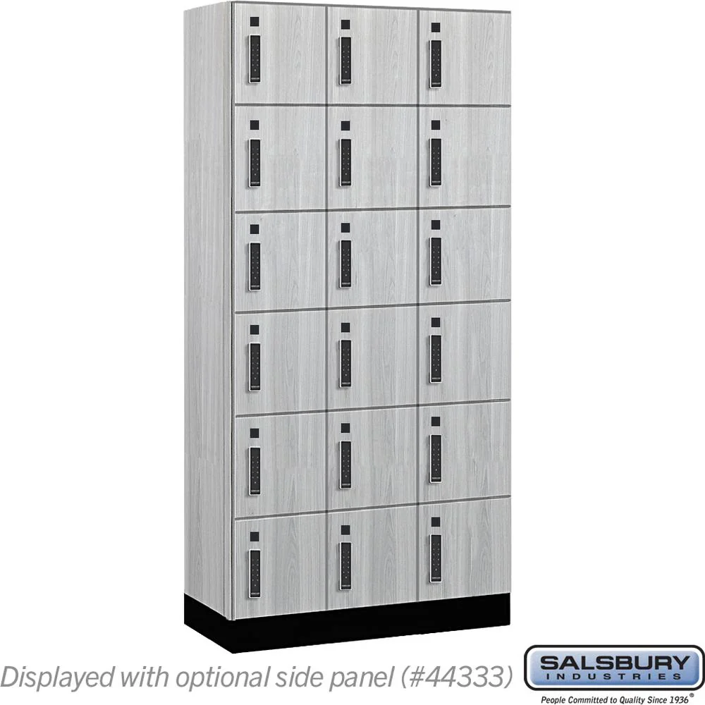 12" Wide Premier Wood Locker - Six Tier Box Style-3 Wide - 6 Feet High - 18" Deep by Salsbury - Image 26