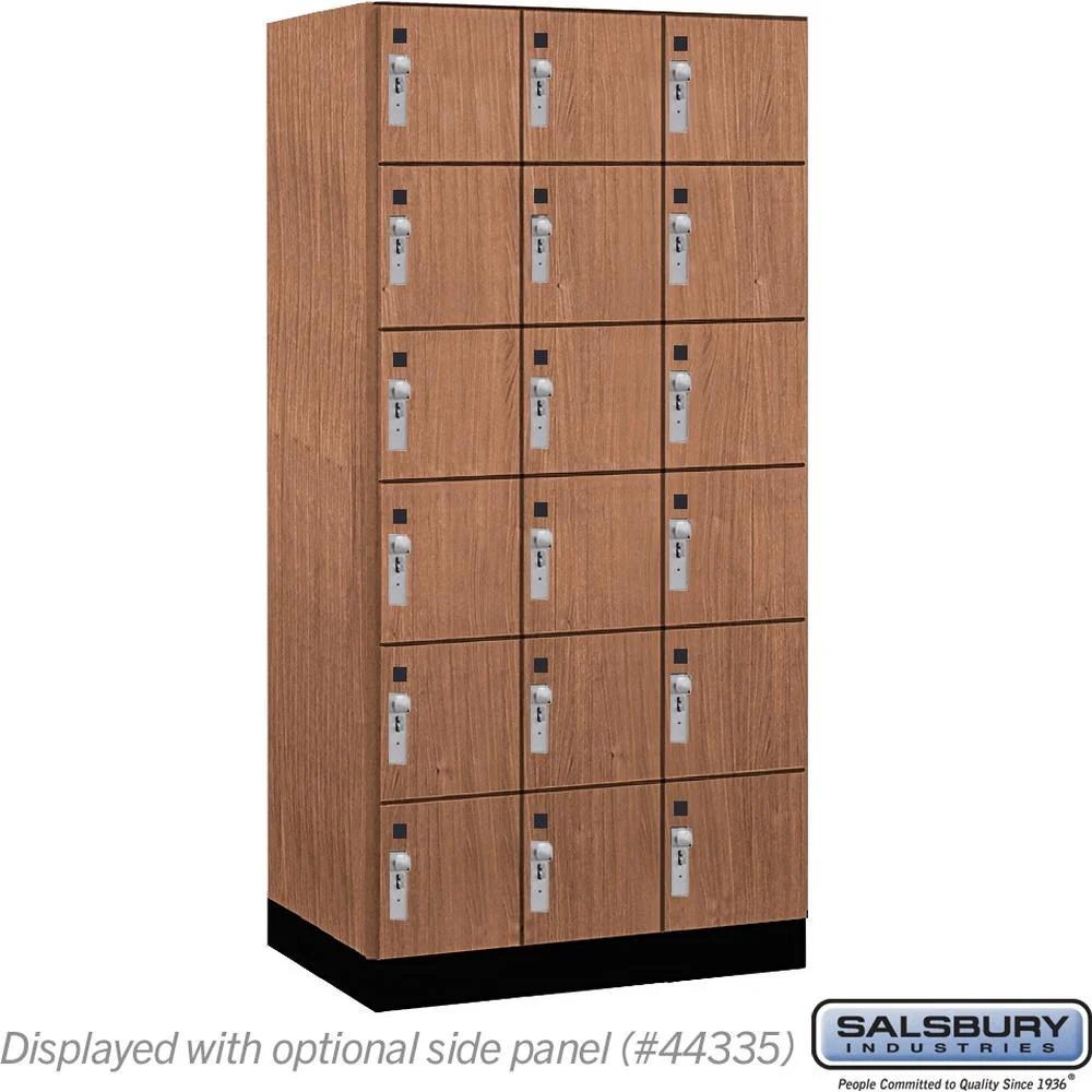 12" Wide Premier Wood Locker - Six Tier Box Style-3 Wide - 6 Feet High - 21" Deep by Salsbury - Image 22