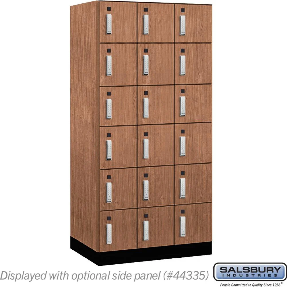 12" Wide Premier Wood Locker - Six Tier Box Style-3 Wide - 6 Feet High - 21" Deep by Salsbury - Image 23