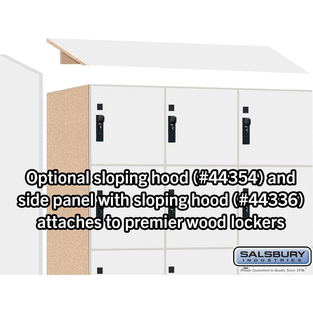 12" Wide Premier Wood Locker - Six Tier Box Style-3 Wide - 6 Feet High - 21" Deep by Salsbury - Image 6